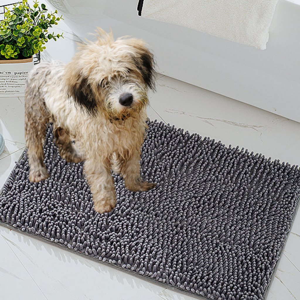 Paw-Drying Floor Mat With Superabsorbent Quick-Dry Microfiber & Non-Slip Backing