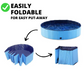 NEW Pop-Up Foldable Outdoor Dog Bath & Swimming Pool With Side Drain (Aqua Blue)