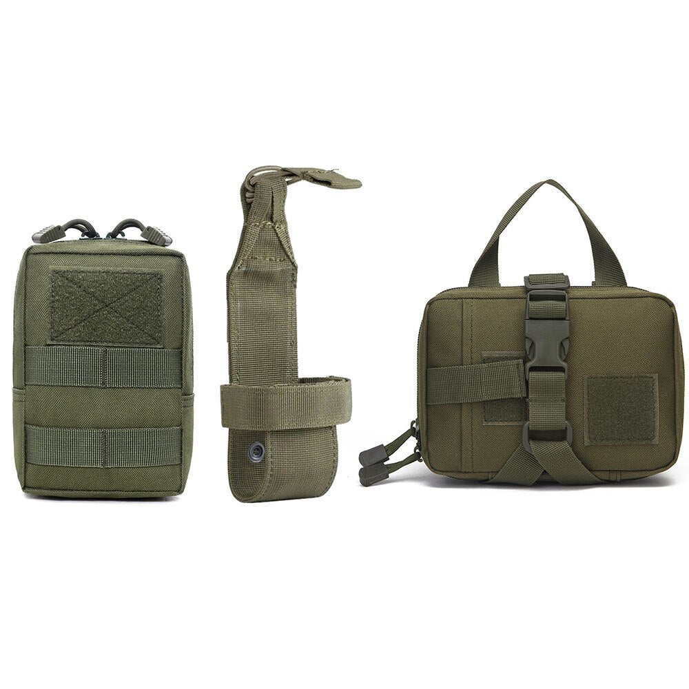 Tactical Utility MOLLE Pouch For Harness (3-Piece Set)