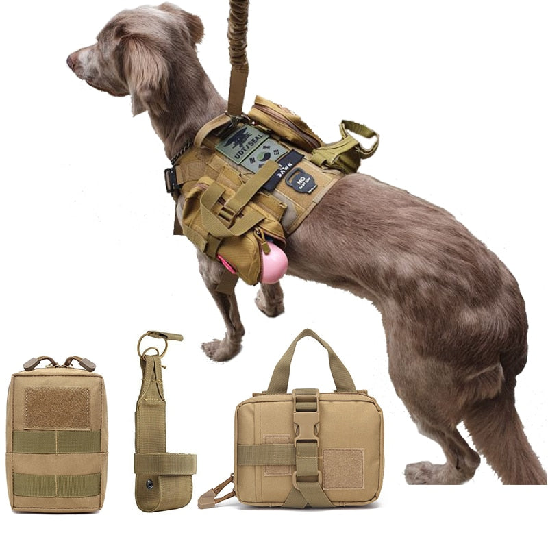 Tactical Utility MOLLE Pouch For Harness (3-Piece Set)