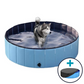 NEW Pop-Up Foldable Outdoor Dog Bath & Swimming Pool With Side Drain (Aqua Blue)