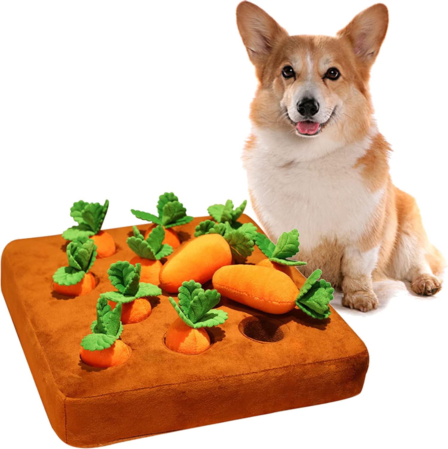 Plush Carrot Craze Dog Foraging Toy & Interactive Puzzle Toy For Small –  Team K9