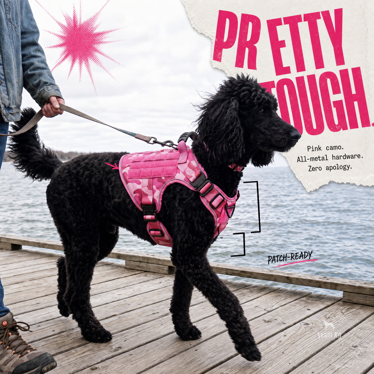 Team K9® Classic No-Pull Dog Harness | Metal Buckles