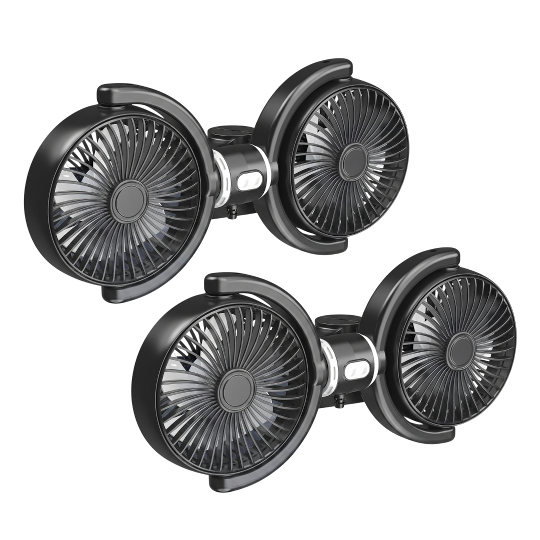 Team K9 dual headrest cooling fans
