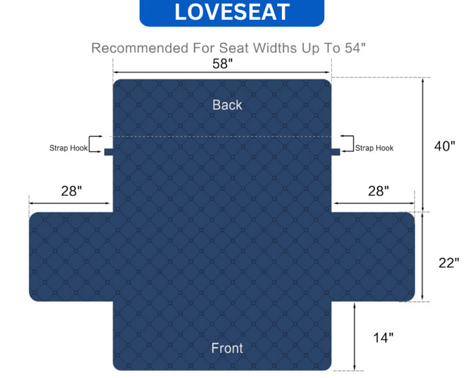 Loveseat furniture protector measurements