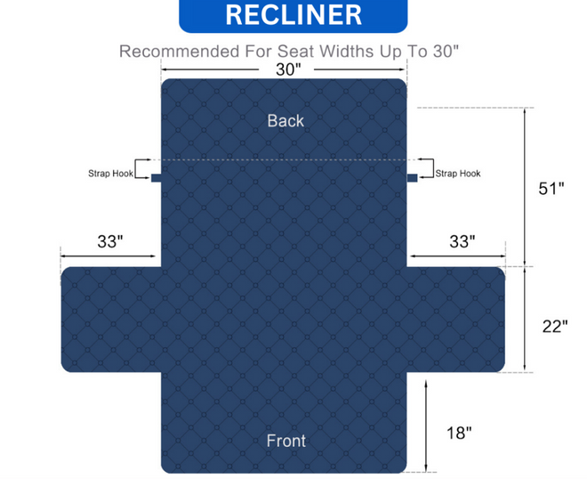 Recliner furniture protector measurements