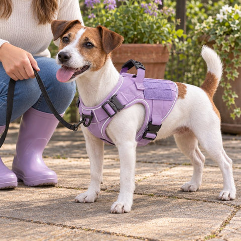 Jack Russell Terrier in an extra-small Team K9 harness