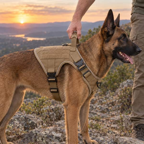 Tactical No-Pull Harness in use