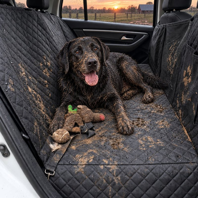 Hard Bottom Seat Cover in use