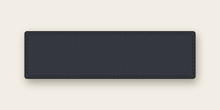 Your custom name patch, printed in white on a dark hook-and-loop patch