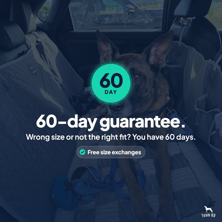 Card: 60-day guarantee. Wrong size or not the right fit? You have 60 days. Free size exchanges