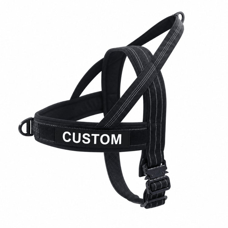 Team K9 lightweight harness in the chosen color with a CUSTOM name patch